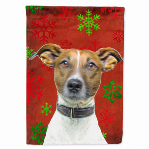Red and Green Snowflakes Holiday Christmas Dog Flag Garden Size - 615872782130