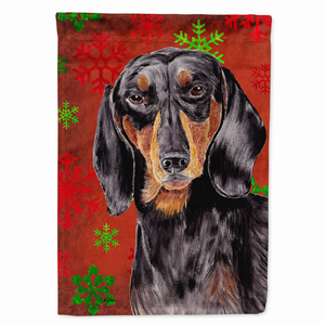 Red and Green Snowflakes Holiday Christmas Dog Flag Garden Size - 615872782147
