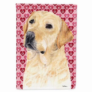 Hearts Love and Valentine's Day Dog Portrait Flag Garden Size - 705332063623