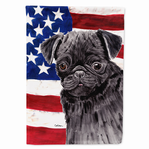 USA American Flag with Dog Flag Garden Size - 705332046725