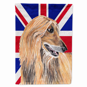 Dog with English Union Jack British Flag Garden Size Flag - 615872818518