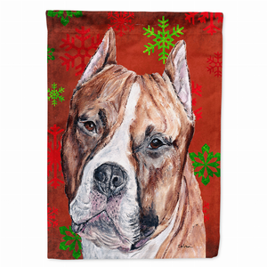 Red and Green Snowflakes Holiday Christmas Dog Flag Garden Size - 615872809813