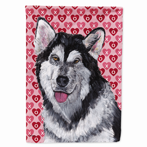Hearts Love and Valentine's Day Dog Portrait Flag Garden Size - 615872834334