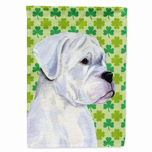 St. Patrick's Day Shamrock Dog Portrait Flag Garden Size - 705332064699