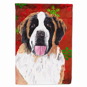 Red and Green Snowflakes Holiday Christmas Dog Flag Garden Size - 705332068222