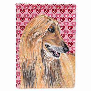 Hearts Love and Valentine's Day Dog Portrait Flag Garden Size - 615872834426