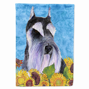 Dog in Summer Flowers Flag Garden Size - 705332049115