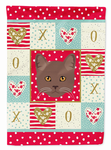 York Chocolate Cat Love Flag Garden Size - 194030084922