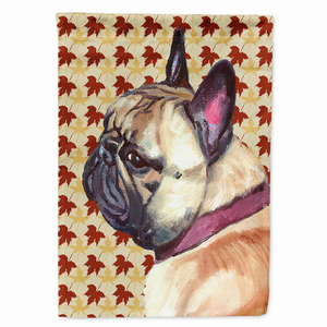 Fall Leaves with Dog Portrait Flag Garden Size - 638508064899