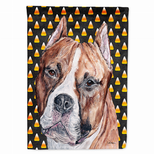 Candy Corn Halloween Dog Portrait Flag Garden Size - 615872808854