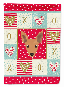 Miniature Pinscher Love Flag Garden Size - 194030085356