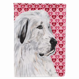 Hearts Love and Valentine's Day Dog Portrait Flag Garden Size - 615872809431
