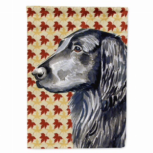 Dog Fall Leaves Portrait Flag Garden Size - 705332065979