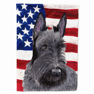 USA American Flag with Dog Flag Garden Size - 705332046916