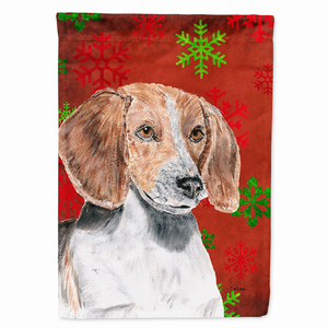 Red and Green Snowflakes Holiday Christmas Dog Flag Garden Size - 615872782260