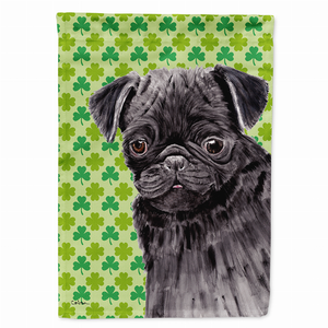 St. Patrick's Day Shamrock Dog Portrait Flag Garden Size - 615872864379