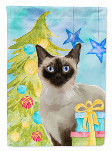 Christmas Presents Cat Art Flag Canvas - 194030043769