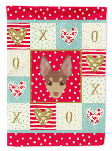 Miniature Fox Terrier Love Flag Garden Size - 194030085349