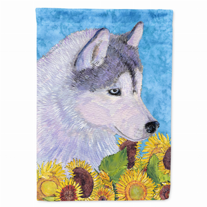 Dog in Summer Flowers Flag Garden Size - 705332050340