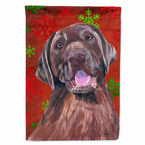 Red and Green Snowflakes Holiday Christmas Dog Flag Garden Size - 705332068246