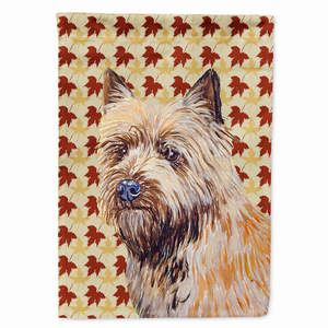Dog Fall Leaves Portrait Flag Garden Size - 705332065962