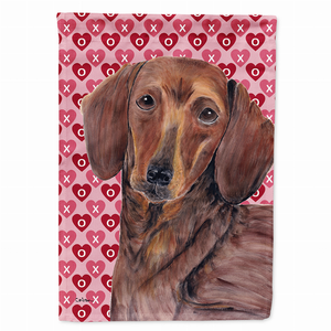 Hearts Love and Valentine's Day Dog Portrait Flag Garden Size - 705332063708