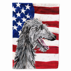 Dog with American Flag Garden Size Flag - 615872808748