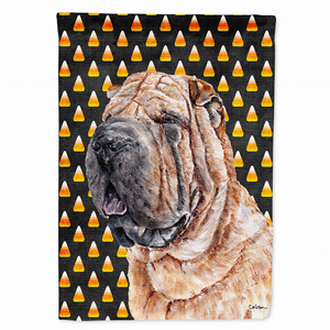 Candy Corn Halloween Dog Portrait Flag Garden Size - 615872808762