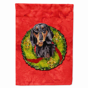 Christmas Wreath With Dog Flag Garden Size - 705332047586