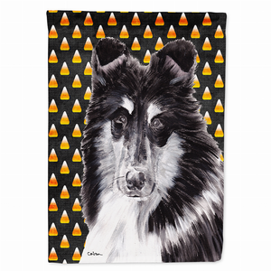 Candy Corn Halloween Dog Portrait Flag Garden Size - 615872808830