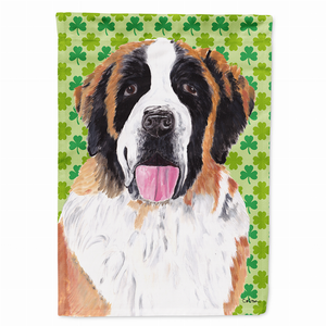 St. Patrick's Day Shamrock Dog Portrait Flag Garden Size - 705332062831