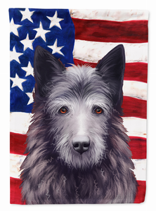 American Flag with Dog Artwork Flag Garden Size - 194030222218