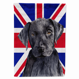 Dog with English Union Jack British Flag Garden Size Flag - 615872818587