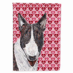 Hearts Love and Valentine's Day Dog Portrait Flag Garden Size - 615872779840