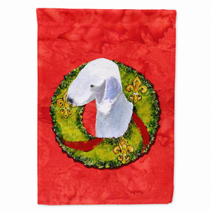 Christmas Wreath With Dog Flag Garden Size - 705332049740