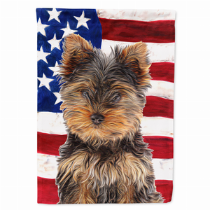 USA American Flag with Dog Flag Garden Size - 615872863983