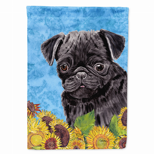 Dog in Summer Flowers Flag Garden Size - 705332047210