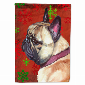 Red and Green Snowflakes Holiday Christmas Dog Flag Garden Size - 638508065100