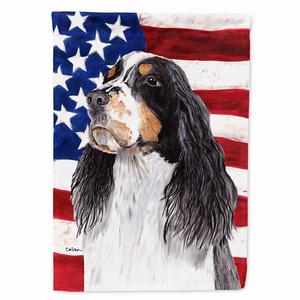USA American Flag with Dog Flag Garden Size - 705332046770