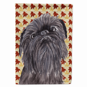 Fall Leaves with Dog Portrait Flag Garden Size - 615872778843