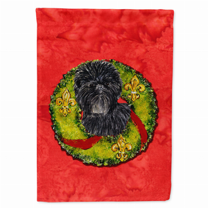 Christmas Wreath With Dog Flag Garden Size - 705332049993
