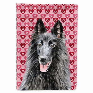 Hearts Love and Valentine's Day Dog Portrait Flag Garden Size - 615872809233