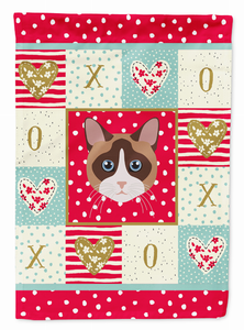 Snowshoe Cat Love Flag Garden Size - 194030084816