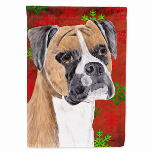 Red and Green Snowflakes Holiday Christmas Dog Flag Garden Size - 705332068307