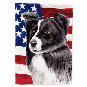 USA American Flag with Dog Flag Garden Size - 705332046701