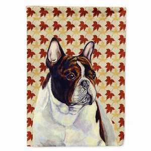 Dog Fall Leaves Portrait Flag Garden Size - 705332066136
