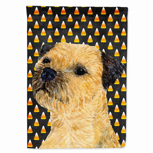 Candy Corn Halloween Dog Portrait Flag Garden Size - 705332062305