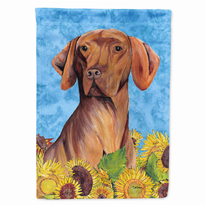 Dog in Summer Flowers Flag Garden Size - 705332047388