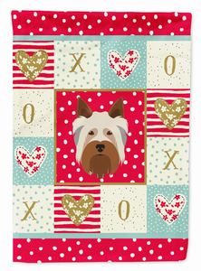Australian Silky Terrier Love Flag Garden Size - 194030084977