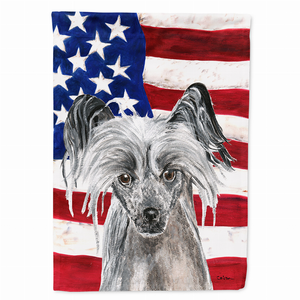 Dog with American Flag Garden Size Flag - 615872776702